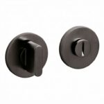Nottolino Chiavistello WC Q6 Link Bassa Rosetta Tonda d.51x5h US-Satinato Antracite  Olivari